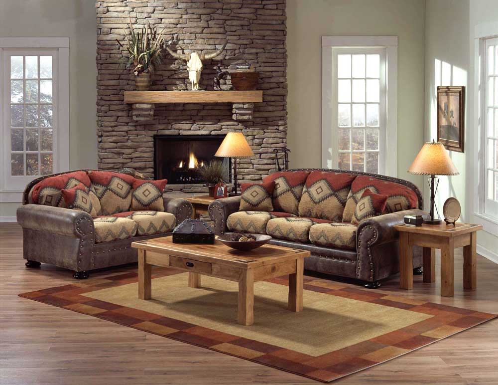 rustic living room furniture images