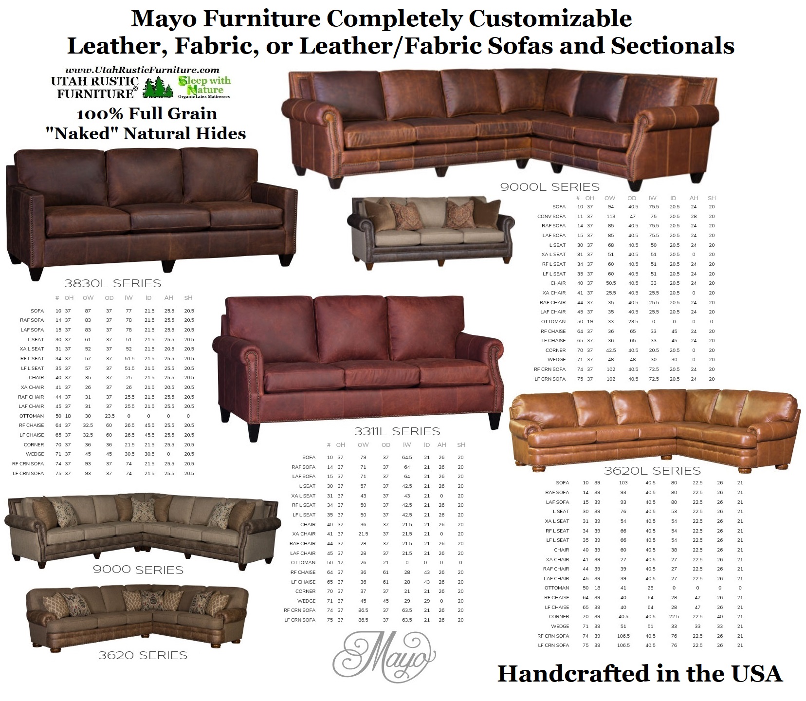 Bradley S Furniture Etc Mayo Leather And Fabric Sofas