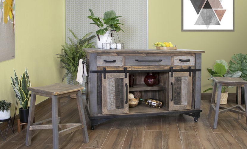 Ronny Solid Wood Kitchen Island