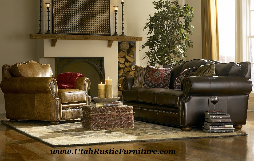 Bradley's Furniture Etc. - Rustic Leather Couch Collections